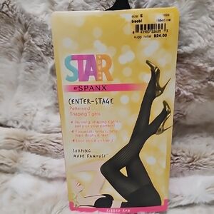 SPANX Black Patterned Tights